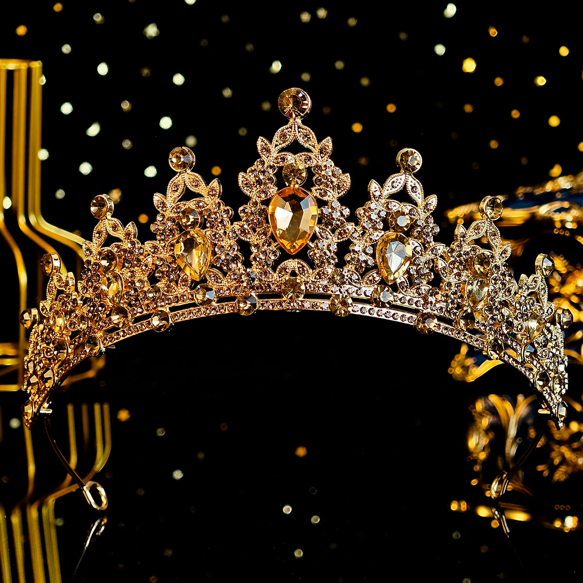 Elegante Kristall Brautkrone