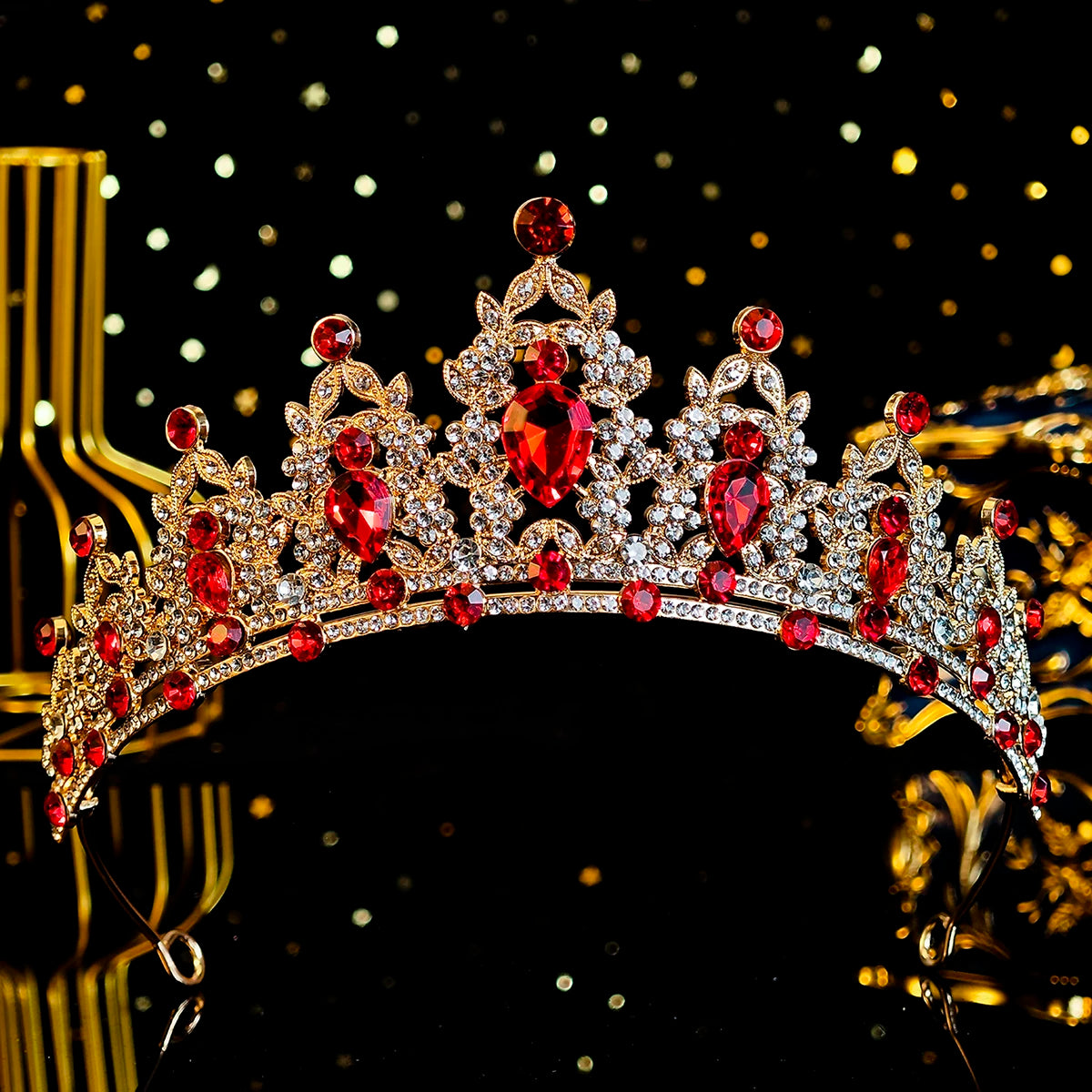 Elegante Kristall Brautkrone