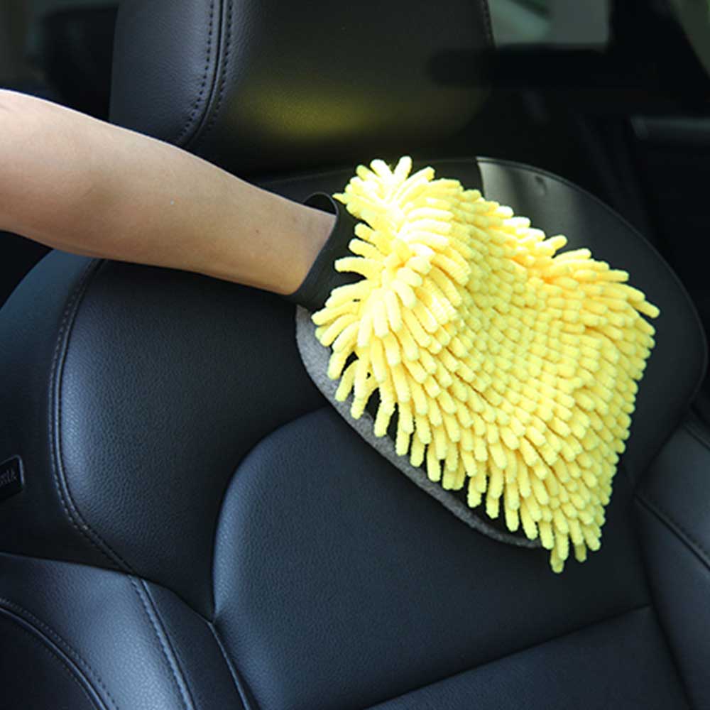 Autowaschhandschuh Korallenfarbener Handschuh, weich, kratzfest, multifunktional, dick, für Autowäsche, Autowachs-Detailing-Pinsel