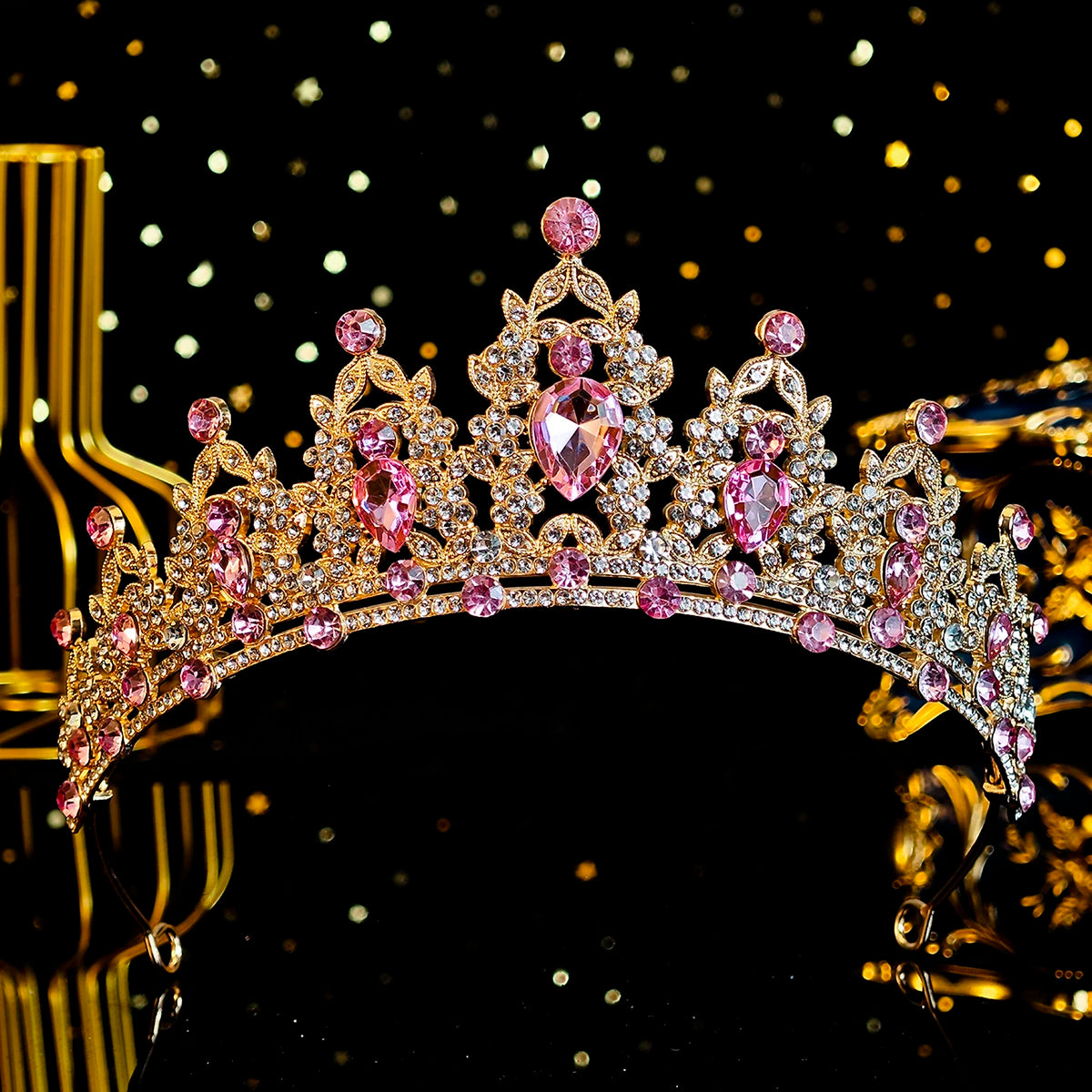 Elegante Kristall Brautkrone