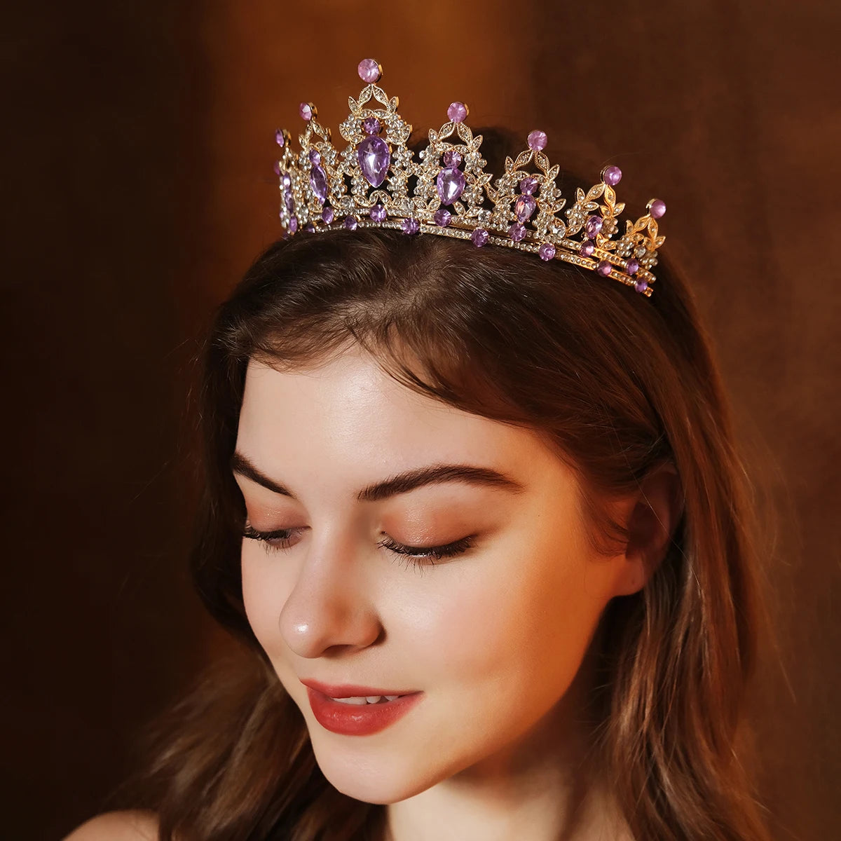 Elegante Kristall Brautkrone