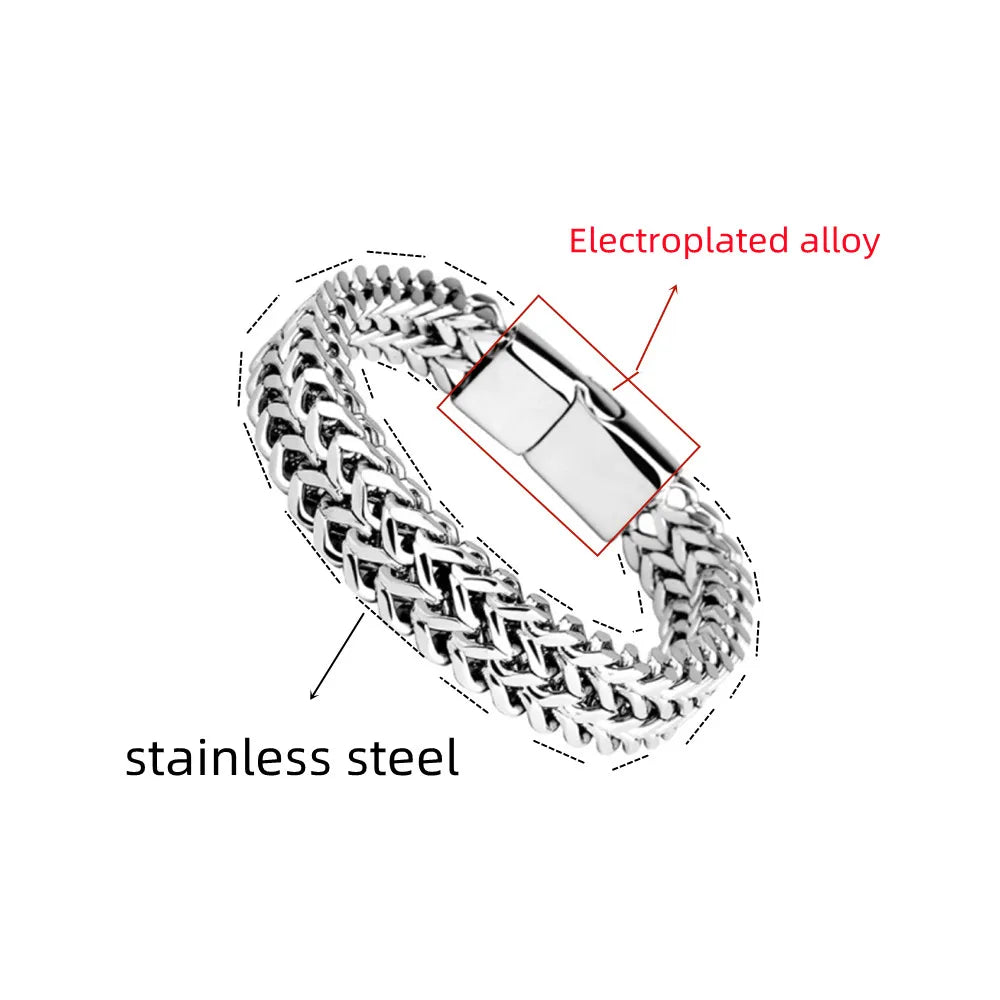 Edelstahl geflochtene Magnetische Schnallenarmband