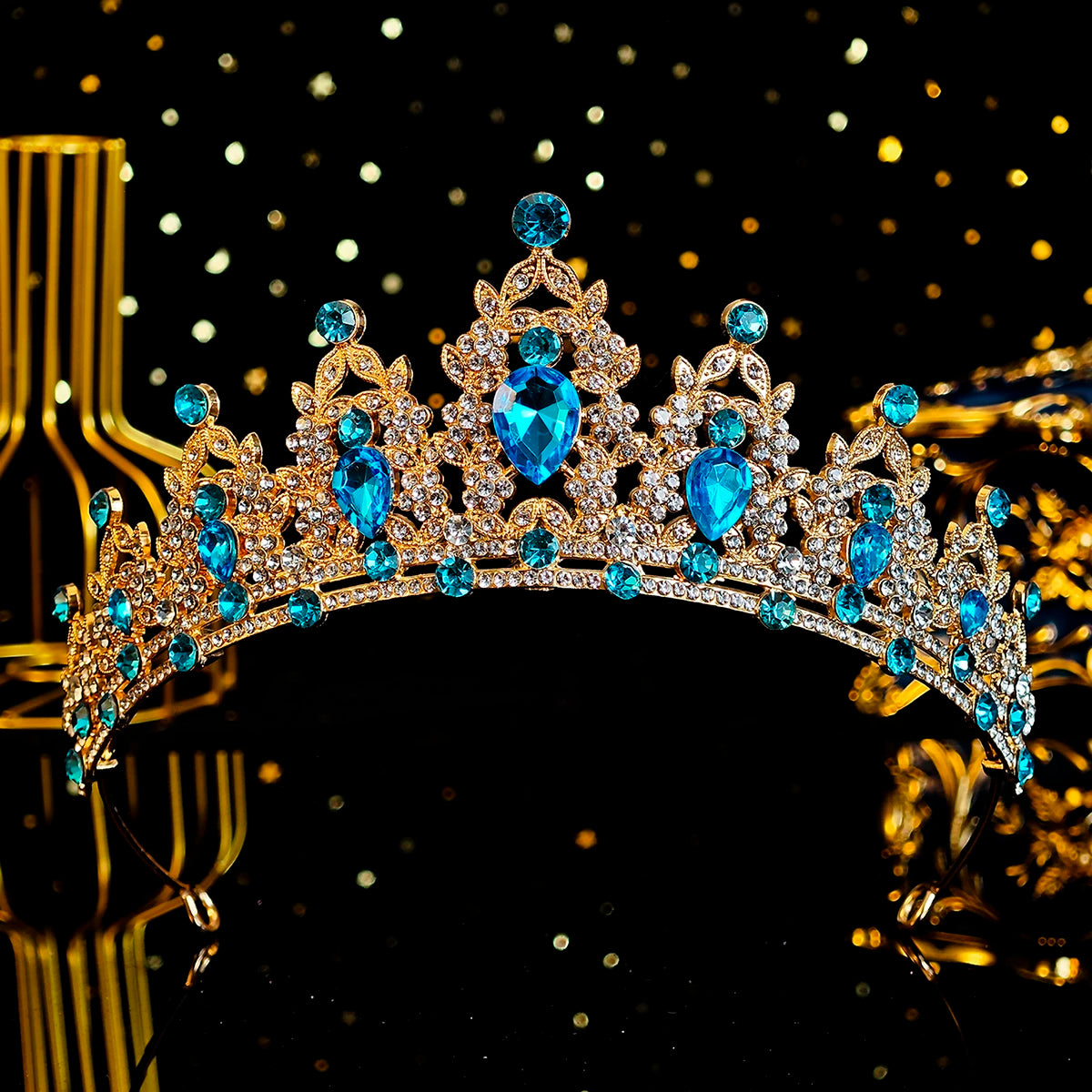 Elegante Kristall Brautkrone