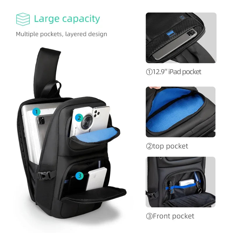 Männer Oxford Wasserdichte Multifunktionsschultertaschen