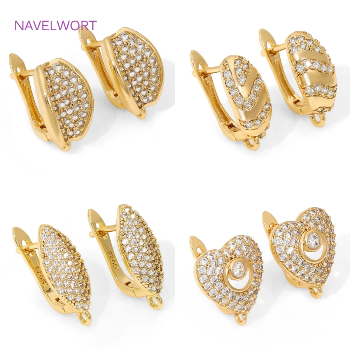 vergoldete Messing-Ohrstörer