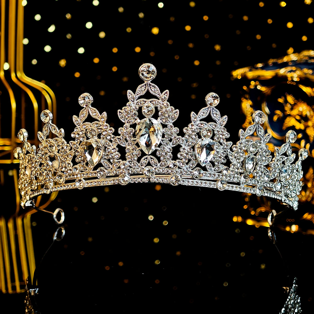 Elegante Kristall Brautkrone