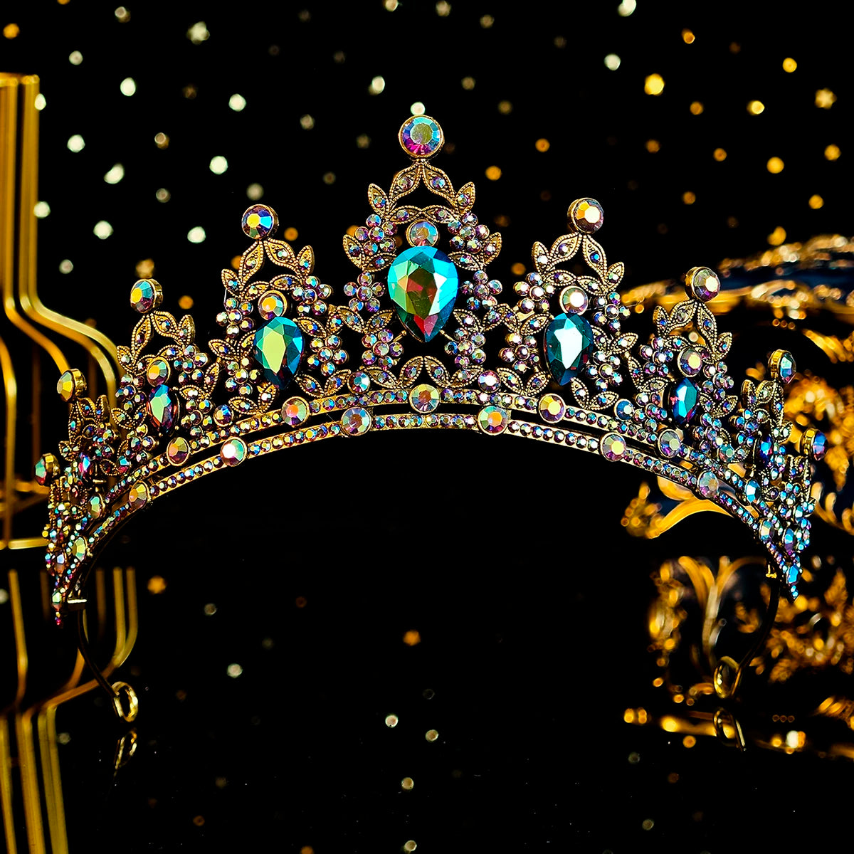 Elegante Kristall Brautkrone