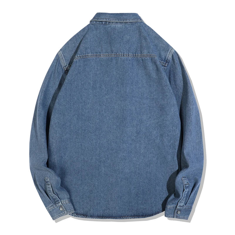 Frühjahr Herbst Herren Amerikanische VintageLangarmhemd Jacke