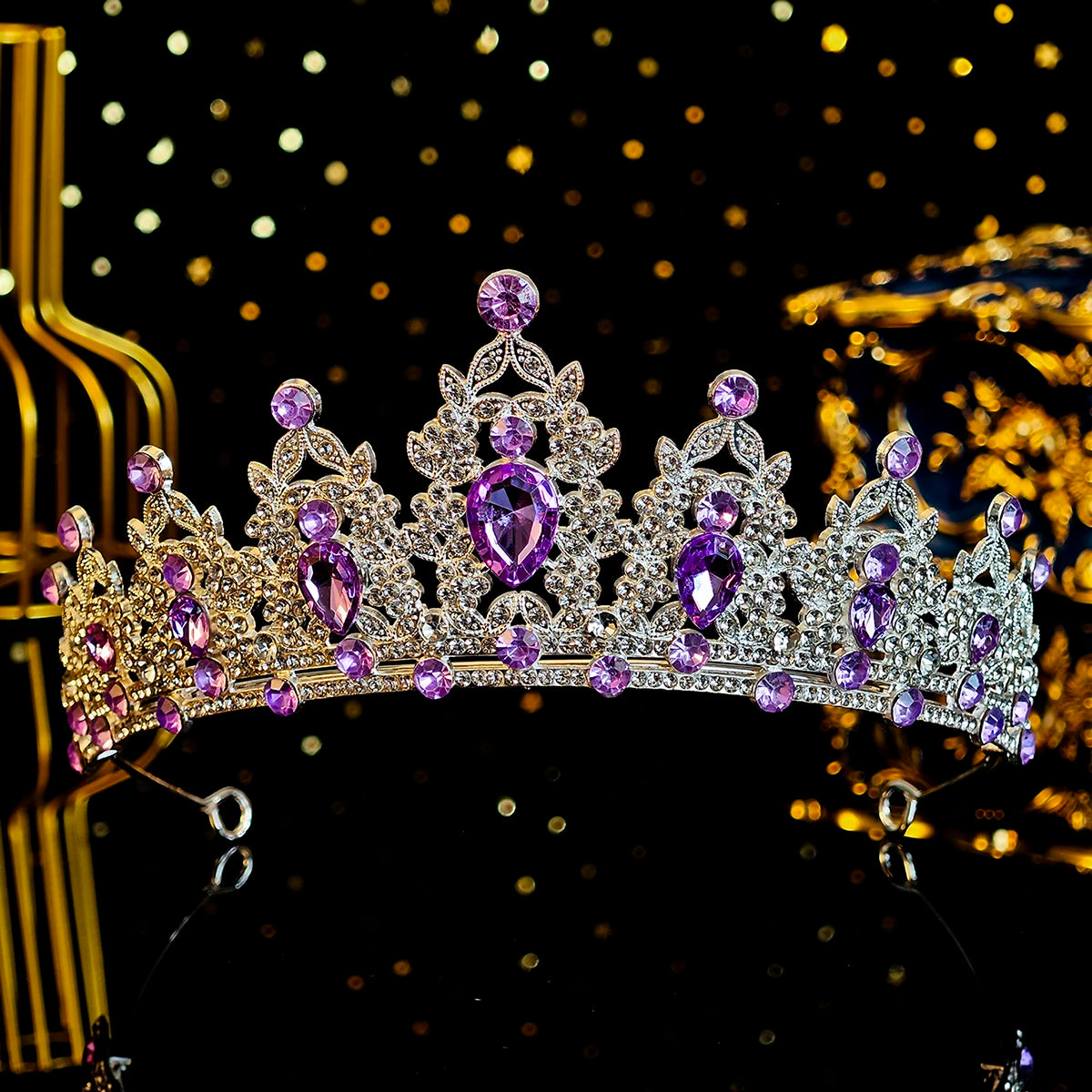 Elegante Kristall Brautkrone