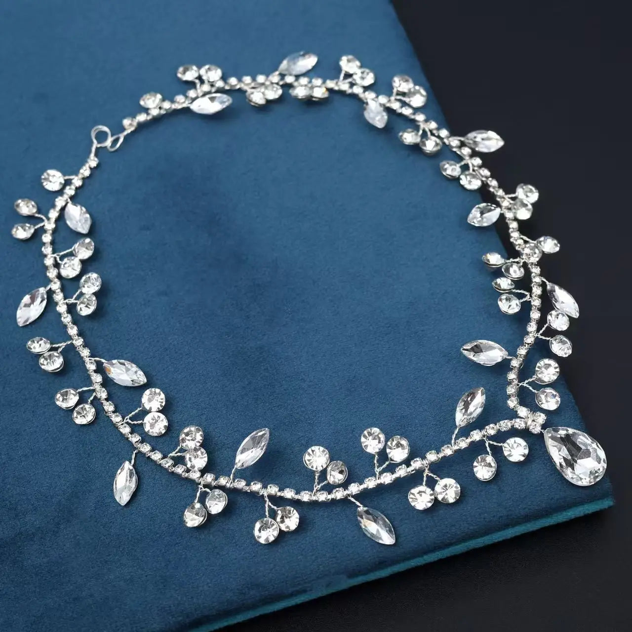 Sparkly Rhinestone Stirnkette Kristall Kopfstück für Braut