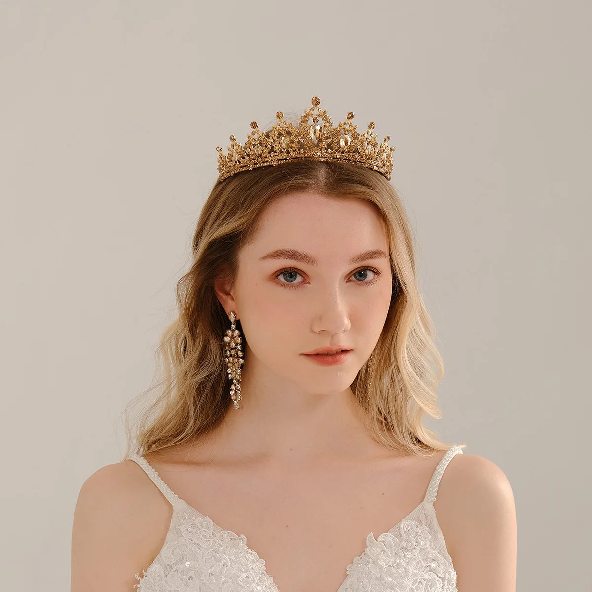 Elegante Kristall Brautkrone