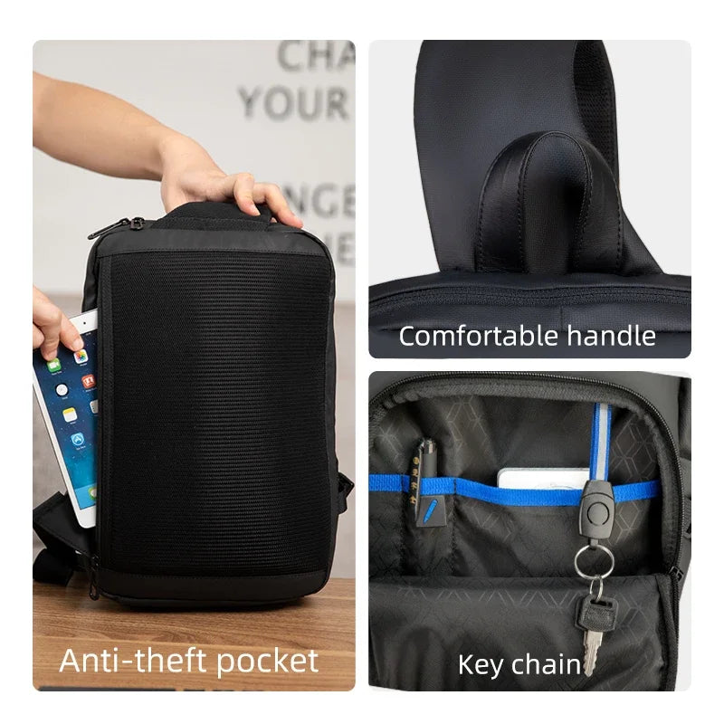 Männer Oxford Wasserdichte Multifunktionsschultertaschen