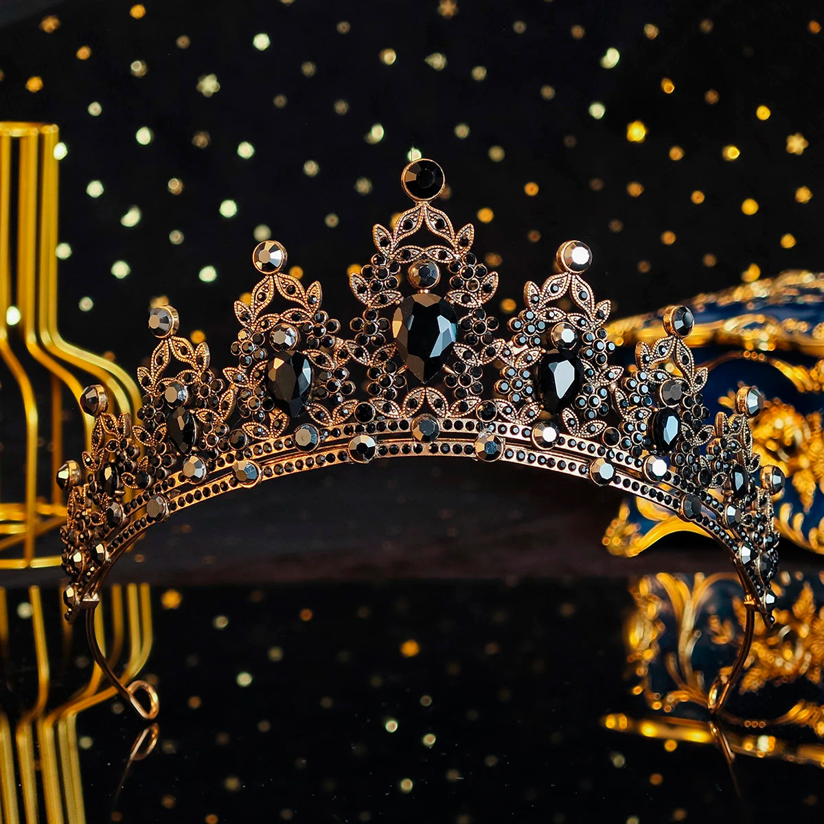 Elegante Kristall Brautkrone