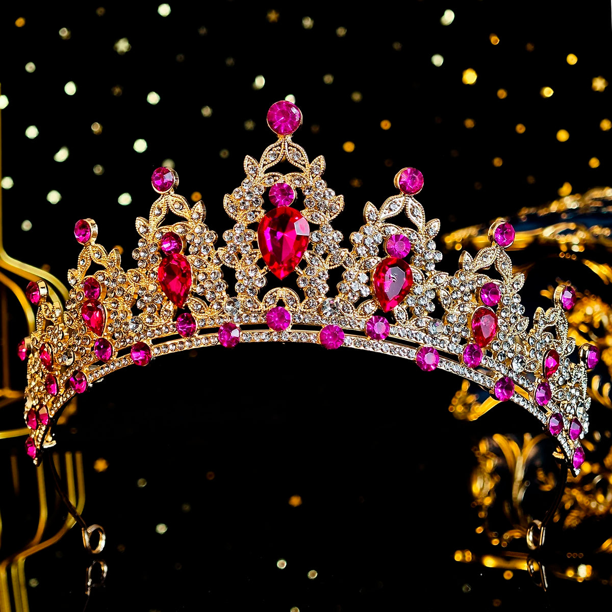 Elegante Kristall Brautkrone