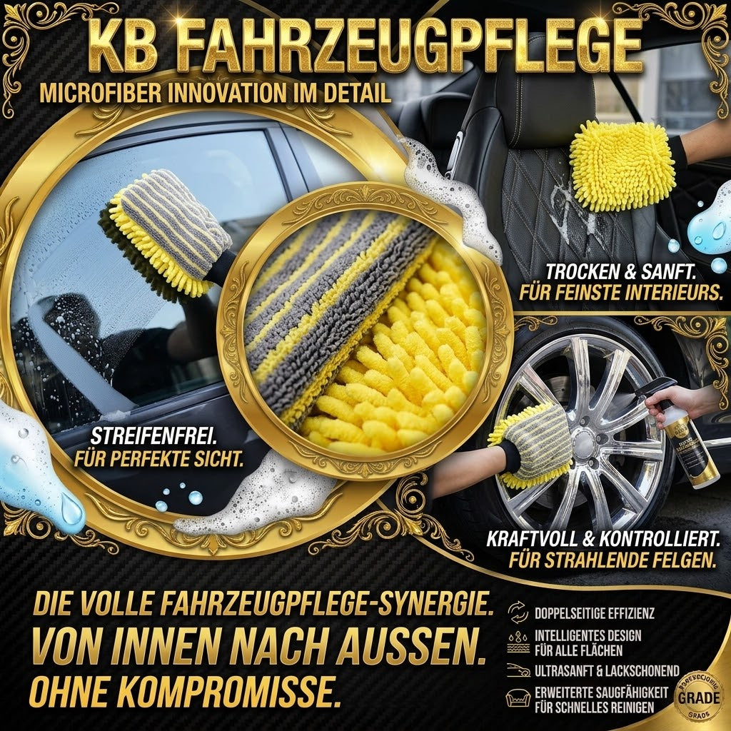 Autowaschhandschuh Korallenfarbener Handschuh, weich, kratzfest, multifunktional, dick, für Autowäsche, Autowachs-Detailing-Pinsel
